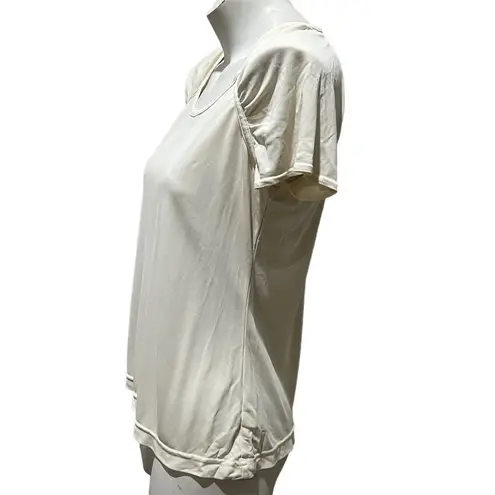 St. John Women's Short Sleeve White T-Shirt Size S Lightweight Comfortable