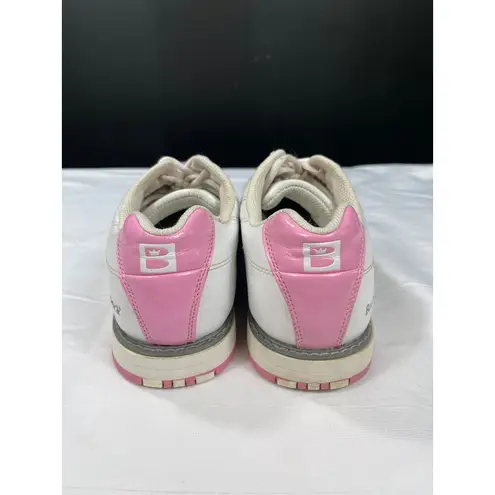 Brunswick Womens Pink White Bowling Shoes Size 9 SKU 7258