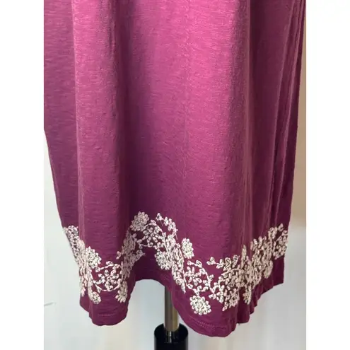 Soft Surroundings Dress Women Small Petite Purple Embroidered Beaded Boho
