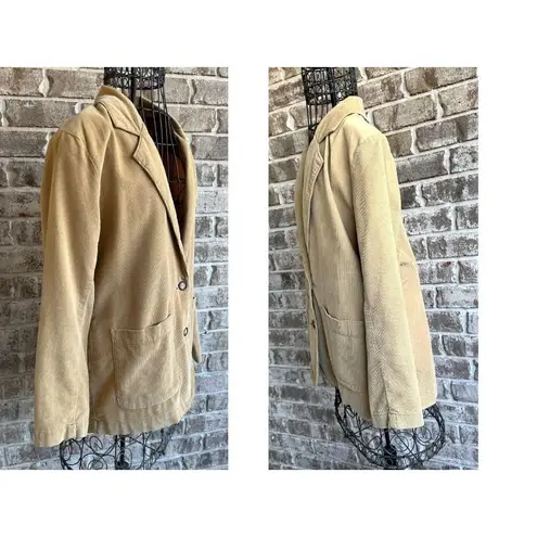 Vintage Willow Ridge Corduroy Jacket Sz 6P Petite Tan Button Front Pock…