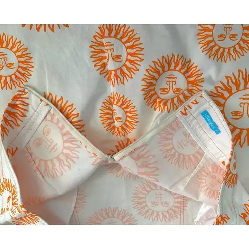 J. McLaughlin  Orange & White Sun Skirt Size 8