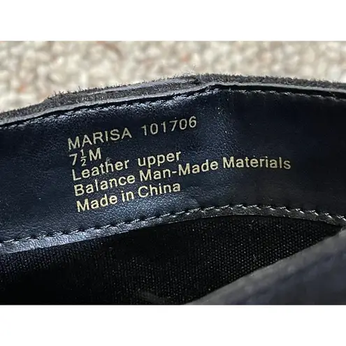 Michael Shannon Suede Bootie Black 7.5 Size Zip Ankle Leather Upper