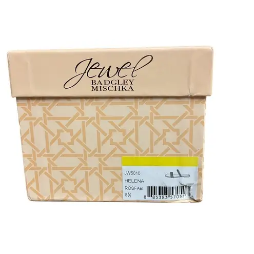 Jewel Badgley Mischka Anthropologie Helena Flat Sandal Size 8.5 Rose Gold NWB Pink