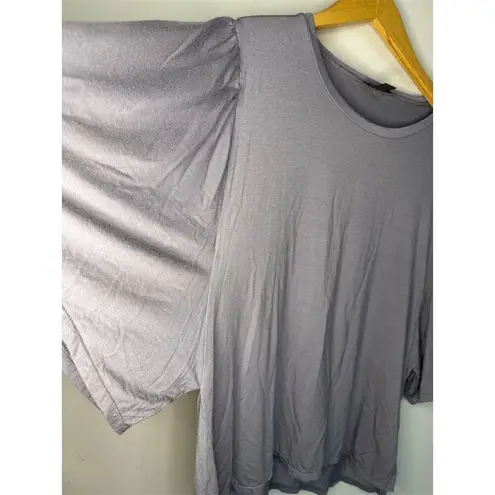 Point Sur J. Crew Women's Gray Flutter Sleeve Top Size L Size L