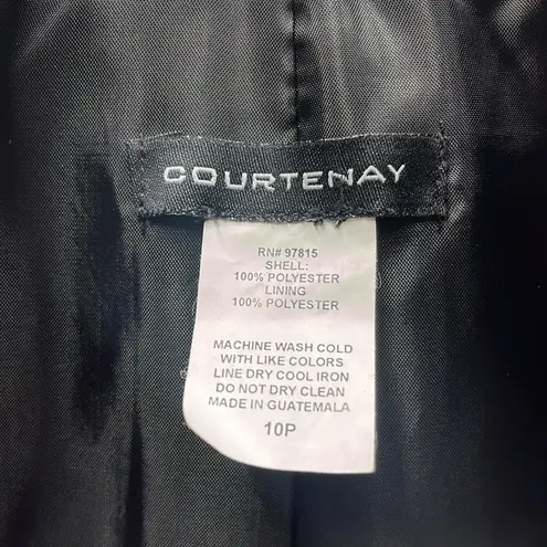 Victorian style blazer jacket pleated ruffles shoulder pads bell sleeves tweed Red Size 10P