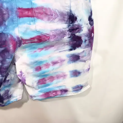 Gloria Vanderbilt Plus Size 24W Shorts Handmade Tie Dye Denim Purple Pink 928