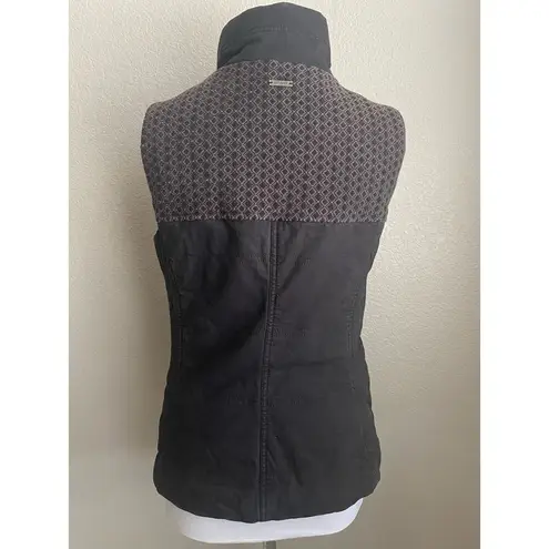 prAna  Fada Boho Quilted Geometric Full Zip Fall Winter Vest Women's Size XS