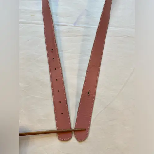 Alessandro Albanese Light pink and White Leather belt strap size 46” long