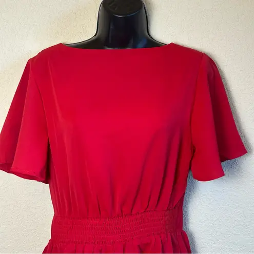 Womens Red Short Rompers Tie Front Medium NWOT thumbnail 10