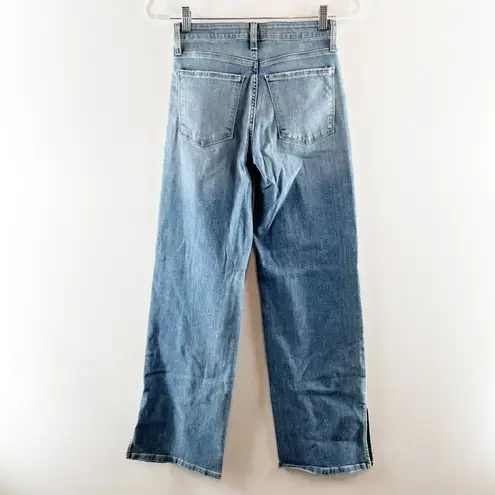 Evereve High Rise Ever Trouser Wide Leg Jeans Blue 25