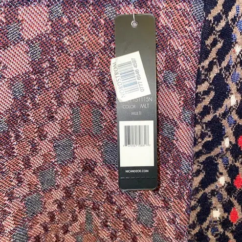 Nic+Zoe NWT Long Tunic Open Knit Cardigan, Tribal, Aztec, Boho, Geometric Size L