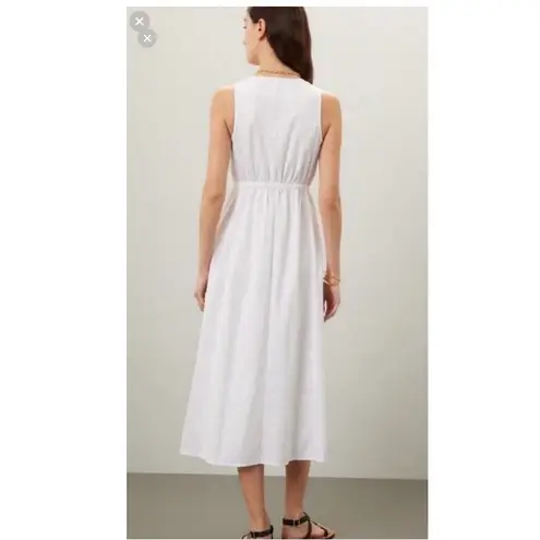 AREA STARS White Cotton Waist Cinching Sleeveless Jean A