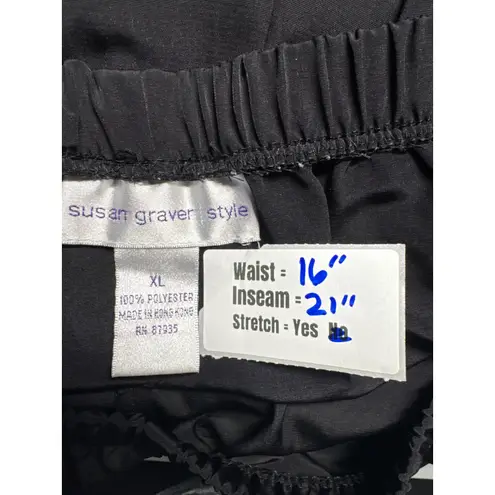 Susan Graver Susan Graver Style Cropped Pants Elastic Waist Casual Black XL - Image 3