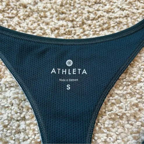 Athleta  Teal Green Marbled Triple
Dare Sports Bra Racerback Size Small