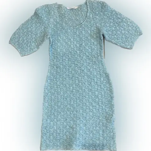 Samsøe Samsøe Sophia Dress Scrunchy Cotton Mini Dress xxs Blue Size XS