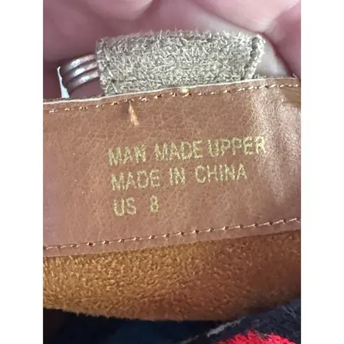 Oasis Society Brown Beige Tan Suede 4” Tall Heeled Knee High Boots Size 8