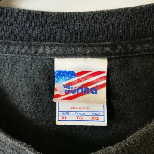 Vintage Y2K Army T Shirt Black XL Extra Large USA Graphic Tee Short Sleeve Solid