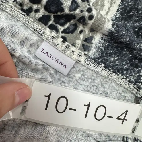 LASCANA Dress Womens Size 4 Black White Mixed Animal Print Spaghetti Strap