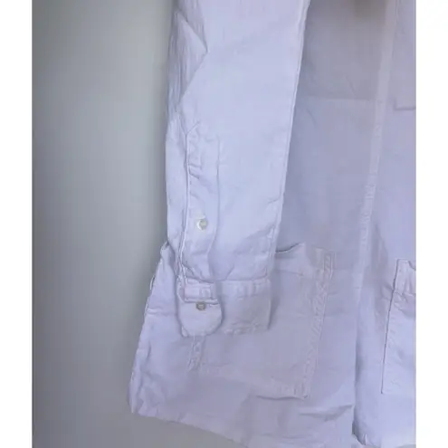 NWOT Frank & Eileen Ireland Italian Linen Button Up Romper Playsuit Utility XXS White