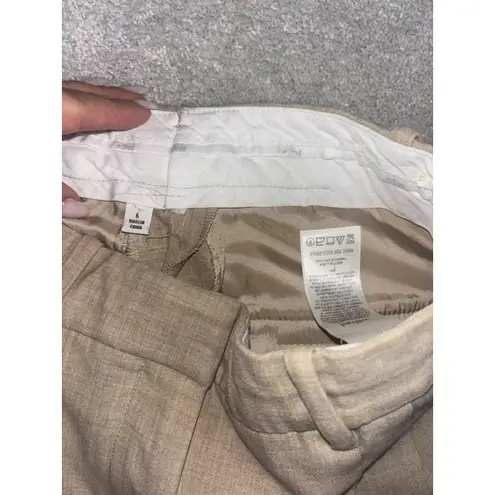 Wilfred Aritzia High Rise Effortless Wide Leg Slouchy Trouser Pant Tan 6 Pleated - Image 3