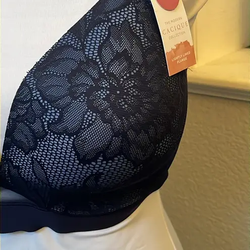 Cacique NWT Navy Blue MODERN LACE Lightly Lined T-SHIRT Underwire BRA 42DD