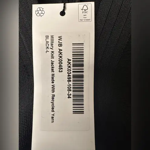 Karen Millen Black Military Knit Blazer with Gold Buttons NWT