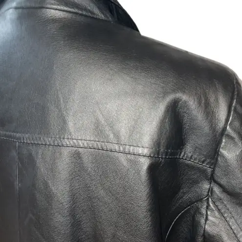 Venezia Vitale 100% Authentic Black Leather Women’s Coat size 18W