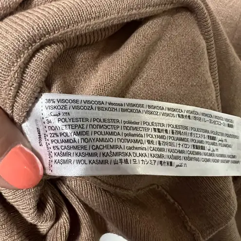 Mango  Tan Crew Neck‎ Sweater Soft and Versatile