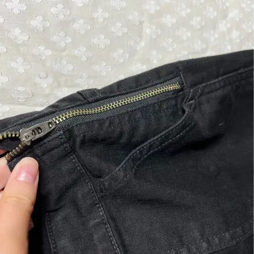 Madewell ‎ Black Skinny Raw Hem Overalls