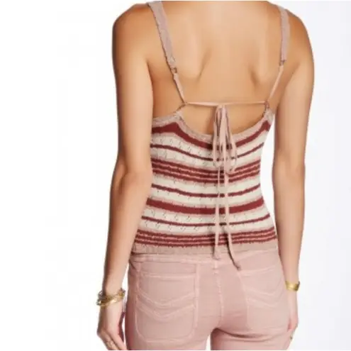 Free People Ditsy Stripe Knit Tank Top