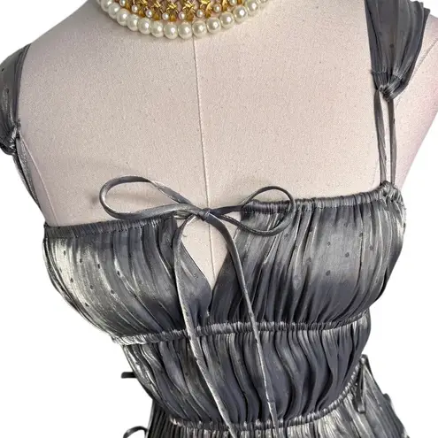 Ciao Lucia Tutti Dress Oyster silver gray polkadot polka dot size XS