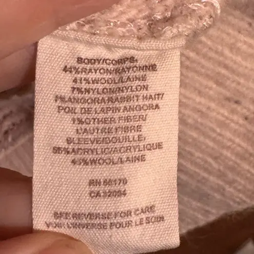 Free People  Willow Caroline Bohemian Wool Angora Cardigan Sweater Size S Ivory