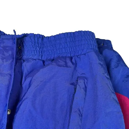 VINTAGE Nordica Colorblock 1989 World Tour Zip Ski Jacket in Blue/Pink Size L Blue Size L