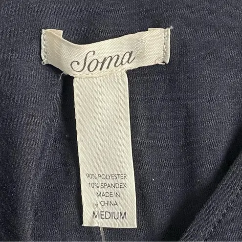 Soma Bliss knit scarf tunic SZ M Black Size M