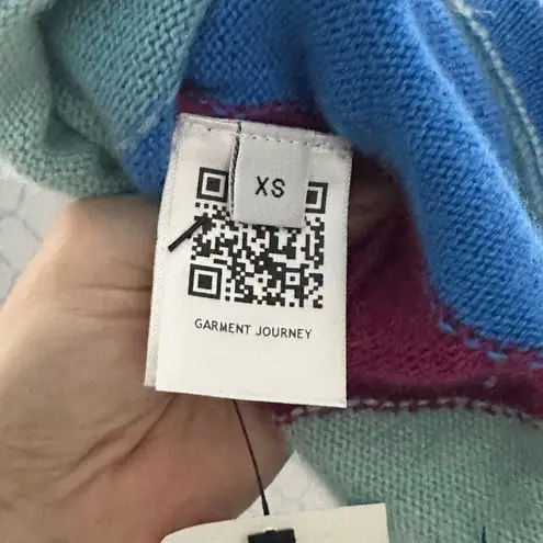 Gabriela Hearst Muscovite Knit Sweater in Multi Cashmere XS msrp 1550 Blue