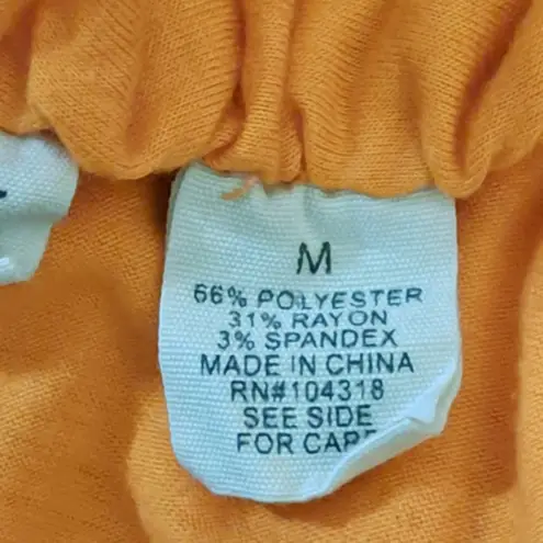 Allison Brittney Womens Ruffles Fit and Flare Orange Mini Dress Size Medium