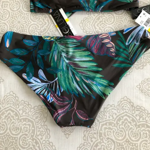 The Moon Soluna Over  Leaf Print Bikini Medium