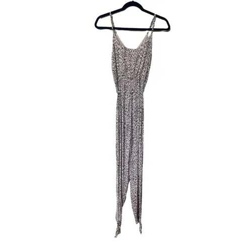 Dress Forum Jumpsuit Animal Print Faux Wrap High Waist Urban Outfitters, Size M