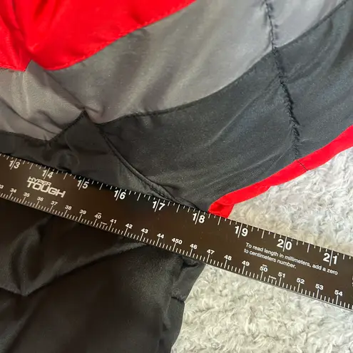 Swiss alps puffy red black jacket Size M