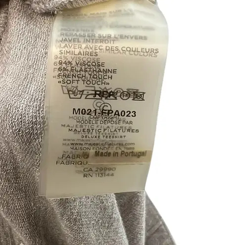 Majestic Filatures Pants Drawstring Terry Cuffed Light Gray Size 3 Medium