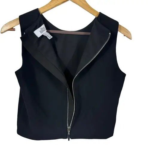 Badgley Mischka Belle Black Sleeveless Crop Top Size US 2