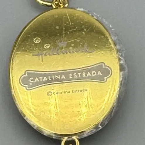 Hallmark Gold Crown Catalina Estrada Handbag Charm Key Fob Key Chain Birds Blue