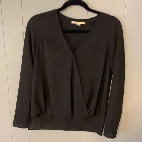 Cooper and Ella  Black Crossover Blouse Size XS