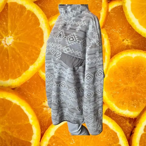 Southern Grit Women's Fleece Snap Aztec Pullover Southwestern Sweatshirt Size XL Tan