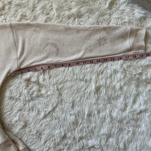 Beach Riot Sweater Moon and Stars Studded Embellished Long Sleeve Cream L
