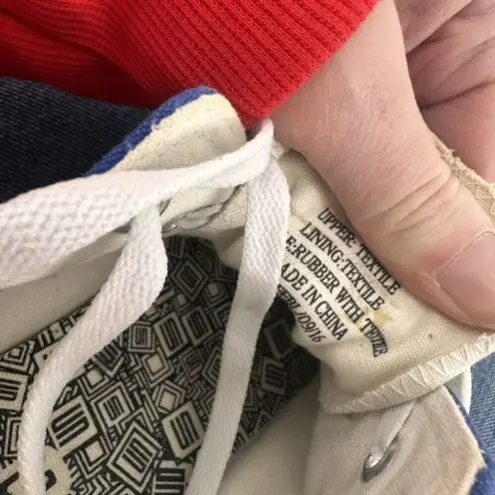 Kickers Duke Blue Devils Converse Style Blue/White Sneakers Womens Size 9 Mens 8 Blue