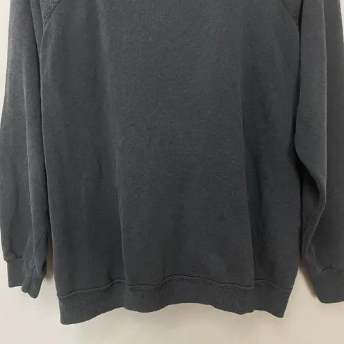 Vintage Patchwork Sweatshirt Black Size Large Quilt Patch One