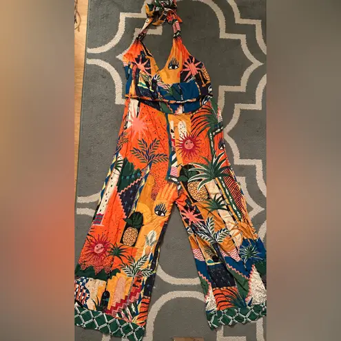 Farm Rio x Anthropologie Halter Jumpsuit, Size Large
