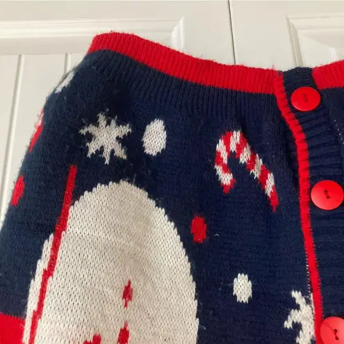 Cabin creek Vintage Holiday Sweater Vest 20W Acrylic Button Up Snowman Snowflake