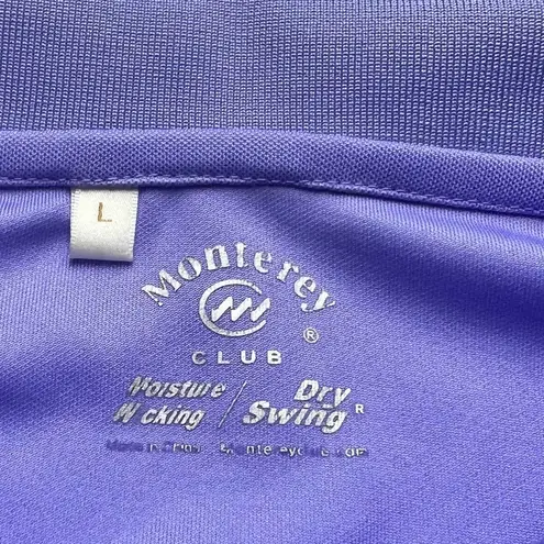 Monterey Club Womens Sleeveless Polo Shirt Purple Dry Swing Moisture Wicking L Size L